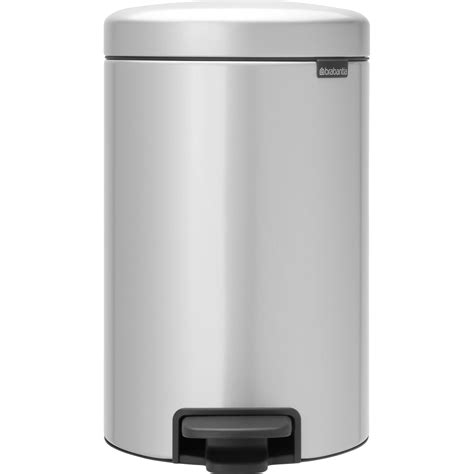 Brabantia Treteimer NewIcon Metallic Grey Mit Kunststoffeinsatz 12 L