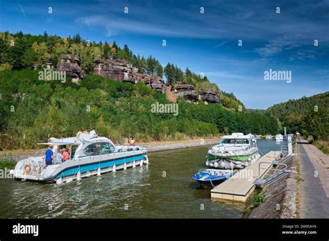 Boat Trip On The Canal De La Marne Au Rhin Marne Rhine Canal Near The