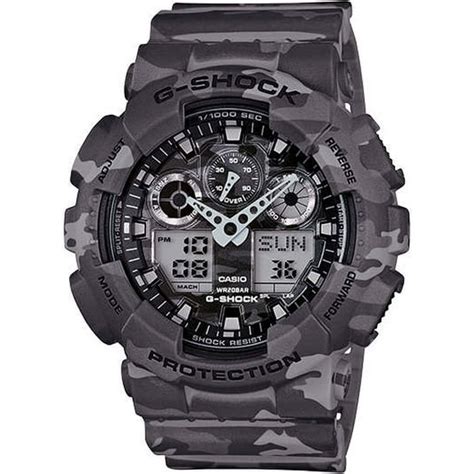 Casio G Shock Grey Camouflage G Shock Military Analog Digital Watch