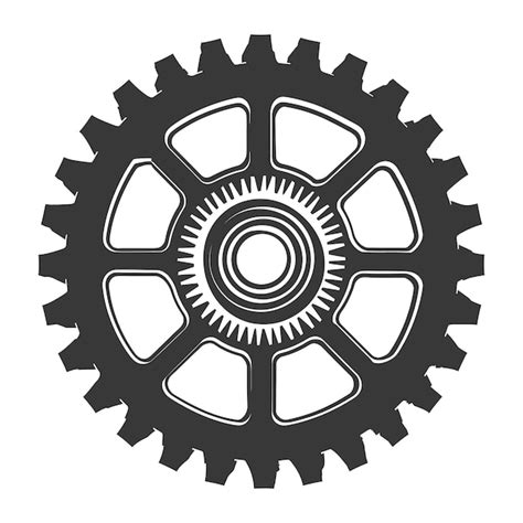 Premium Vector Silhouette Cogwheel Machine Gear Black Color Only