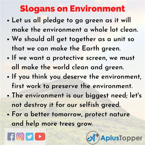 Slogans on Environment | Unique and Catchy Slogans on Environment - A ...