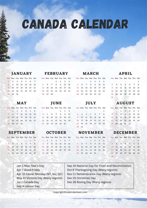 Canada Calendar 2023 Free Printable Free Printable Calendar 2023