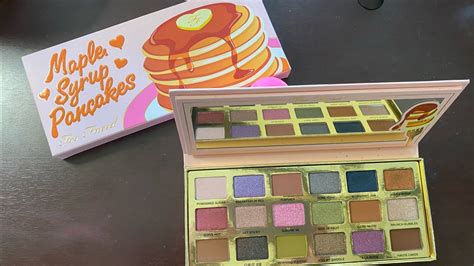 New Too Faced Maple Syrup Pancakes Eyeshadow Palette New Makeup GRWM