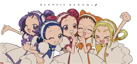 Harukaze Doremi Segawa Onpu Fujiwara Hazuki Senoo Aiko And Asuka Momoko Ojamajo Doremi