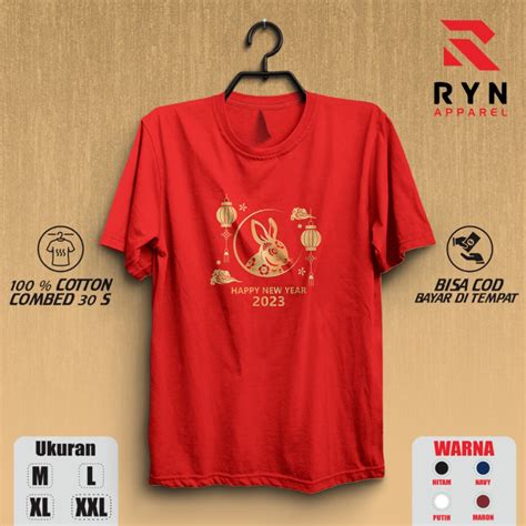 Jual Kaos Imlek Chinese New Year Baju Imlek Year Of Rabbit Tahun