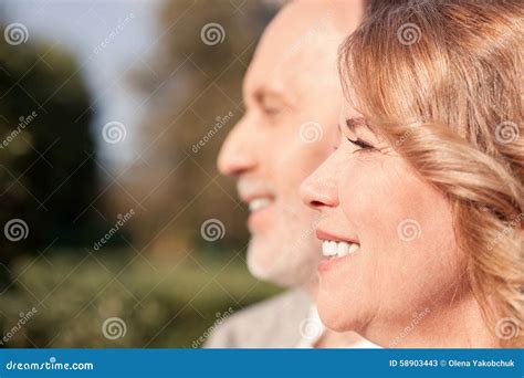 Cute Senior Husband And Wife Are Spending Time Stock Image Image Of