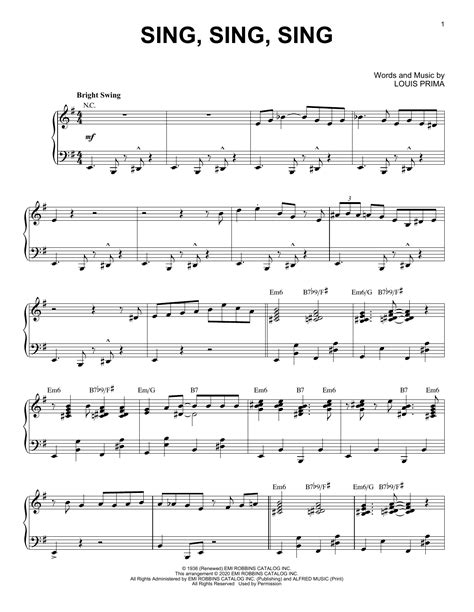 Sing Sing Sing Jazz Version Arr Brent Edstrom By Benny Goodman