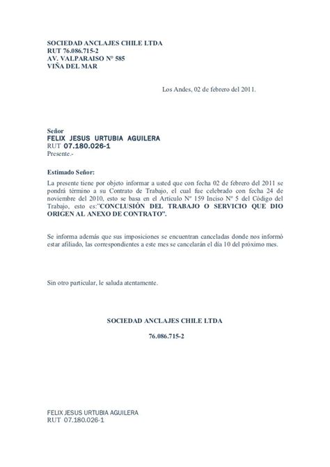 Carta De Aviso Final