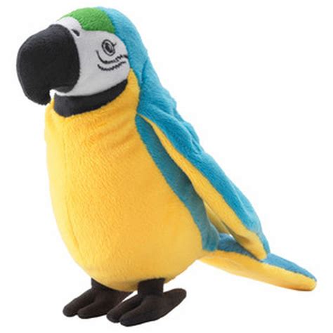 Ikea Onskad Parrot Macaw Soft Plush Toy Önskad Blue Bird Xmas