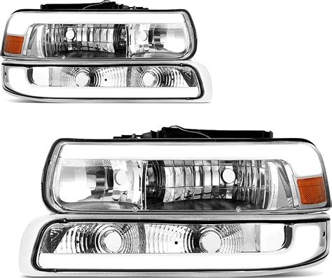 AUTOSAVER88 Headlights Assembly Compatible With 1999 2002 Chevy