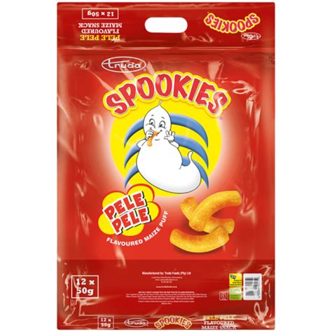 Truda Spookies Pele Pele Flavoured Maize Puffs 12 X 50g Multipack