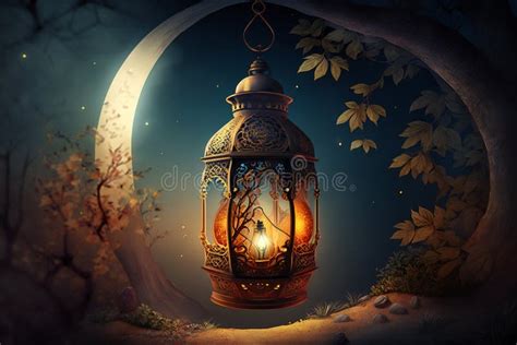 Arte De Ramadan Kareem Lantern Stock de ilustración Ilustración de