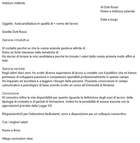 Esempio Di Lettera Di Presentazione Per Chi Cerca Lavoro OnlineCV It