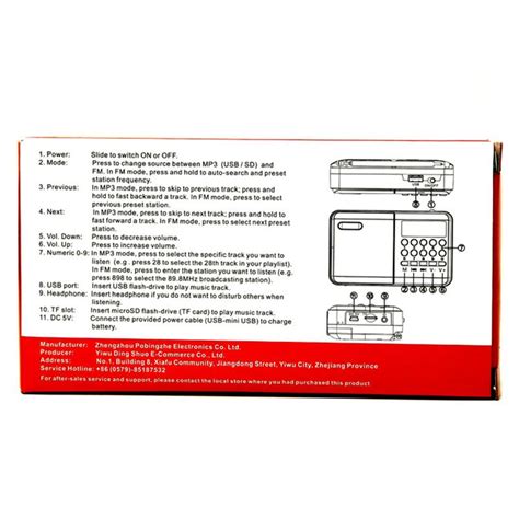 Mini Ta Nabilir Radyo El Dijital Fm Usb Tf Mp A Grandado