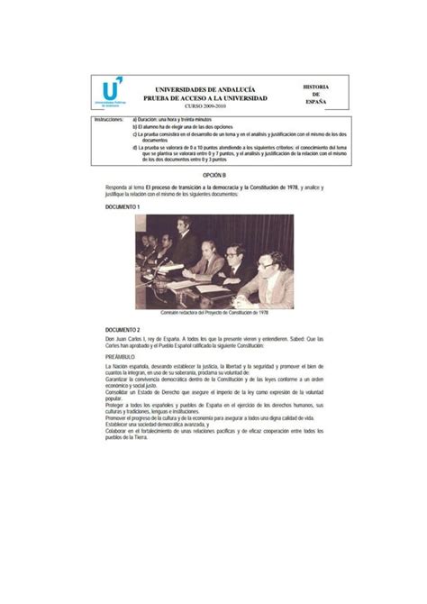 Pruebas De Selectividad Sobre La Transici PDF Descarga Gratuita