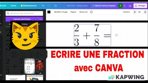 Comment écrire une fraction sur CANVA YouTube