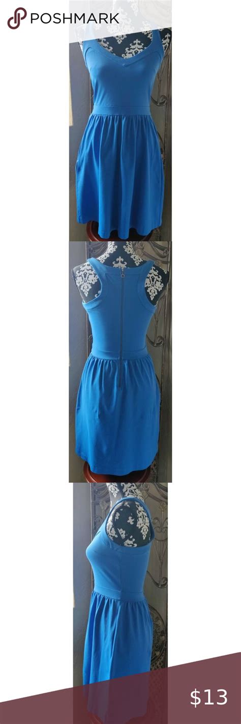 Women S Cynthia Rowley Royal Blue Sleeveless A Line Dress W Pockets