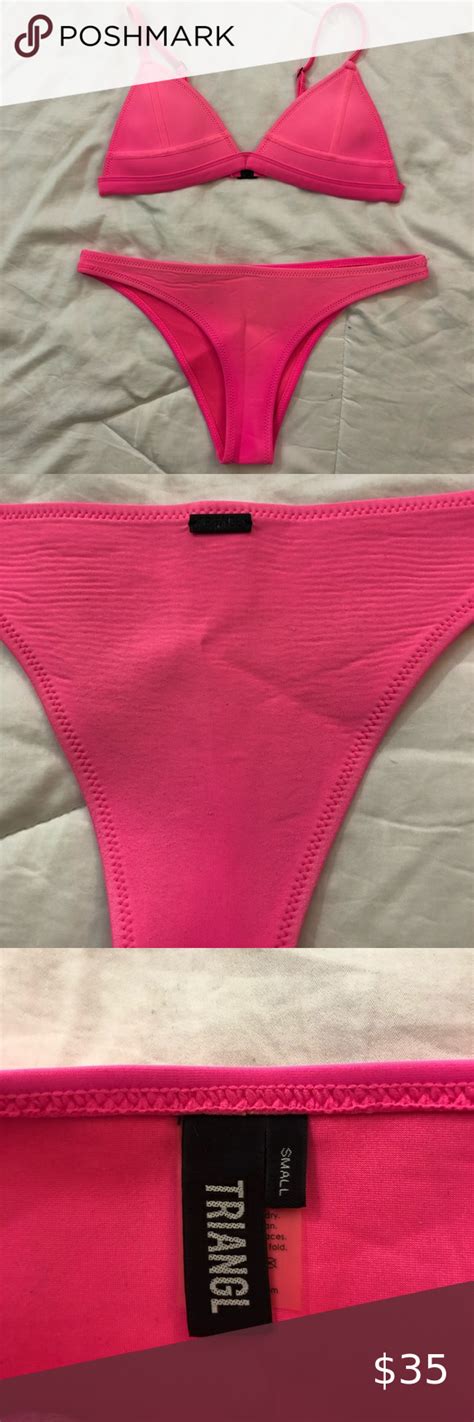 Triangl Pink Bikini Set This Is A Triangl Bikini Set The Top Is A