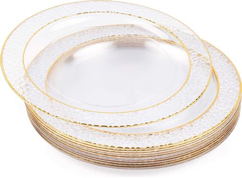 Matana L Gantes Assiettes En Plastique Transparent Avec Bordure