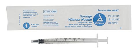 Syringe Without Needle Non Toxic Luer Slip Dynarex Corporation