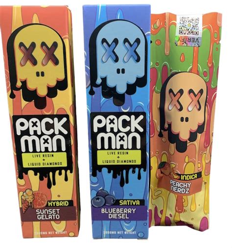 Pack Man Live Resin Liquid Diamonds Vape Pen I Love Smoke