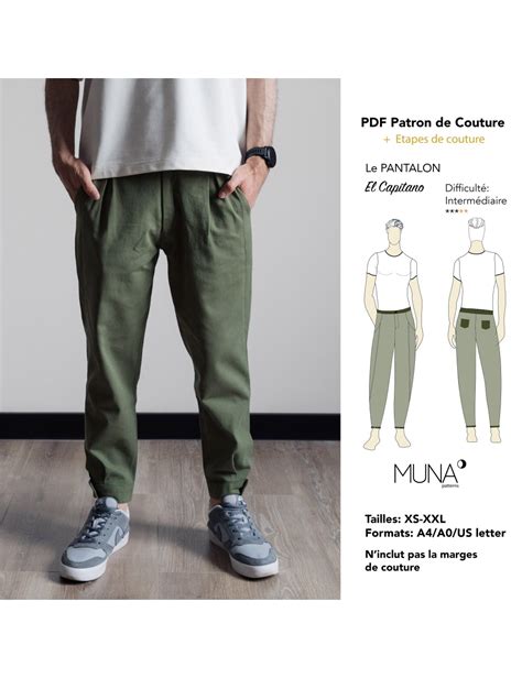 Patron Couture Pantalon Homme El Capitano