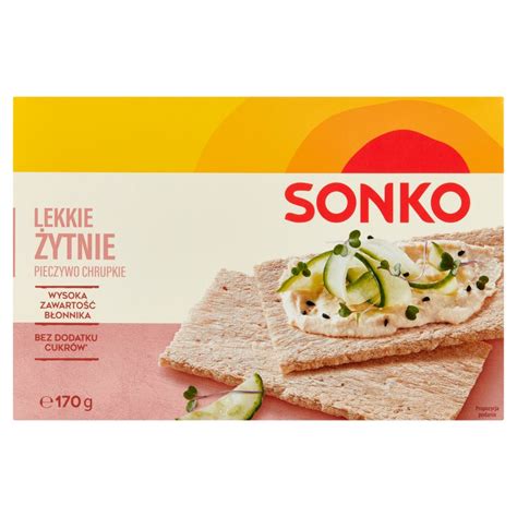 Sonko Pieczywo chrupkie lekkie żytnie 170 g Torimpex Toruń