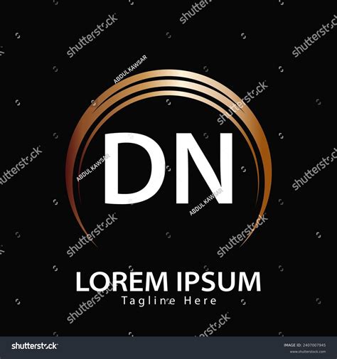 Letter Dn Logo Dn Logo Design Vector Royalty Free Stock Vector