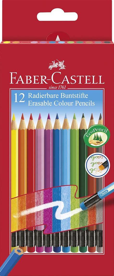 Faber Castell Gumbare Kleurpotloden Met Rubberstip In