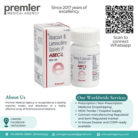 Emcure Abec L Tablet Abacavir 600 Mg Lamivudine 300 Mg