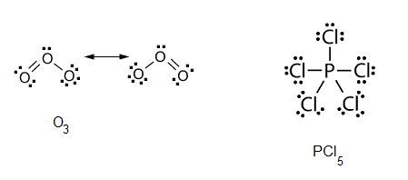 Please explain the Lewis dot structure of O3and PCl5 - Chemistry ...