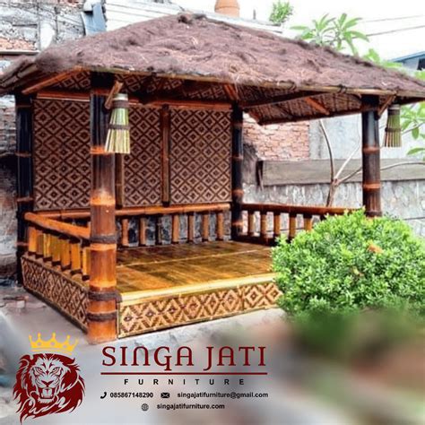 Model Gazebo Bambu Minimalis Untuk Taman Archives Singa Jati