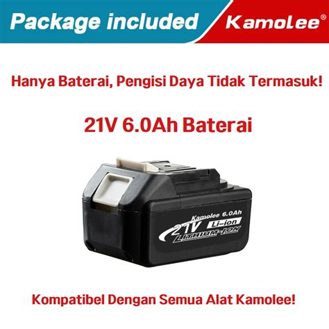 Kamolee Tool V Ah Baterai Lithium Ion Kompatibel Dengan Perkakas