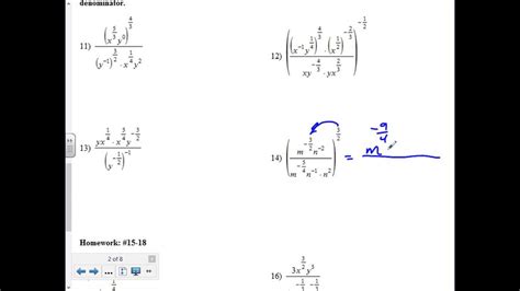 W15 D1 Nov18 Rational Expressions With Rational Negative Exponents Youtube