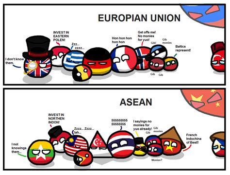 Eu And Asean By Taongkalye Polandball Countryball Country Jokes