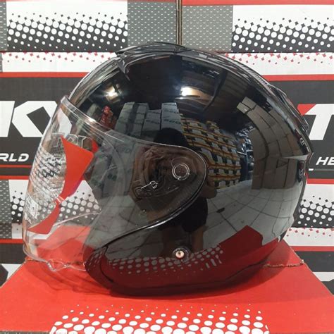 Jual Helm Kyt Kyoto Solid Black Met Kyt Kyoto Polos Hitam Shopee