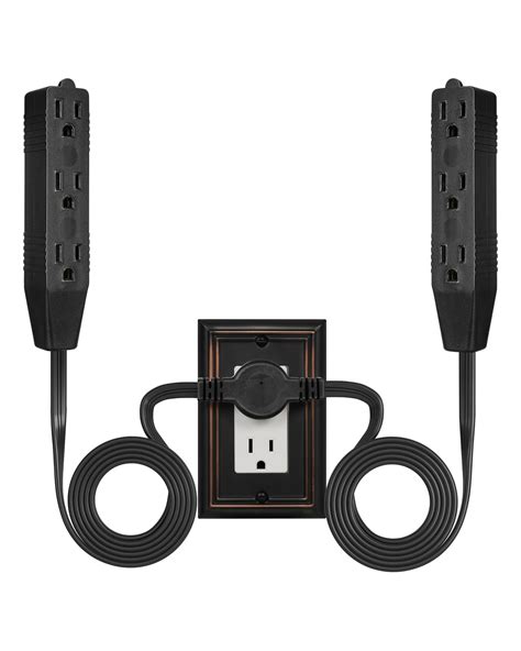 Snapklik.com : TREEWELL 3 Prong Twin Power Strip, 12Ft Ultra Thin Flat