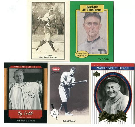 Ty Cobb Baseballs All Time Greats Card Shop