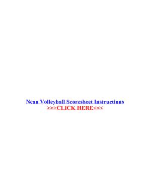 Fillable Online Ncaa Volleyball Scoresheet Instructions Fax Email Print