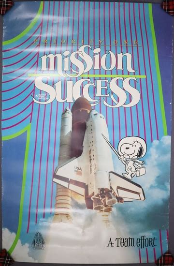 Space Shuttle NASA Snoopy Manned Flight Awareness Poster In