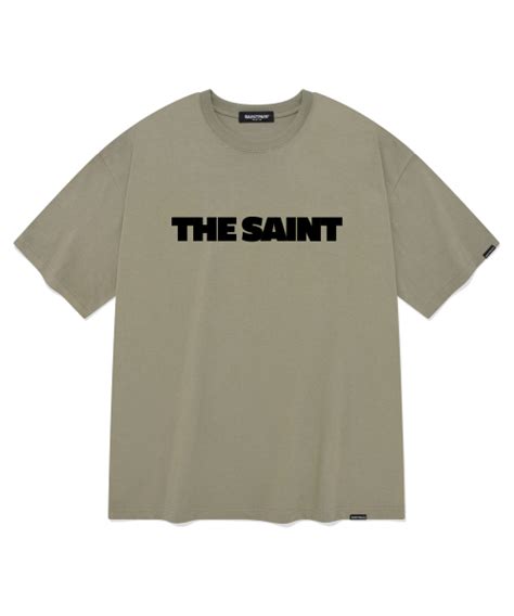 Musinsa Saintpain Sp Bold Saint Short Sleeved T Shirt Khaki