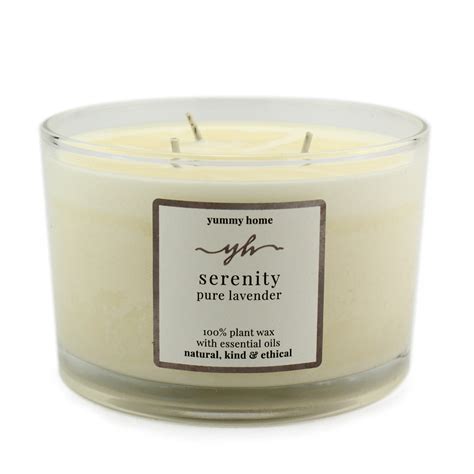 Serenity Pure Lavender Three Wick Candle Etsy