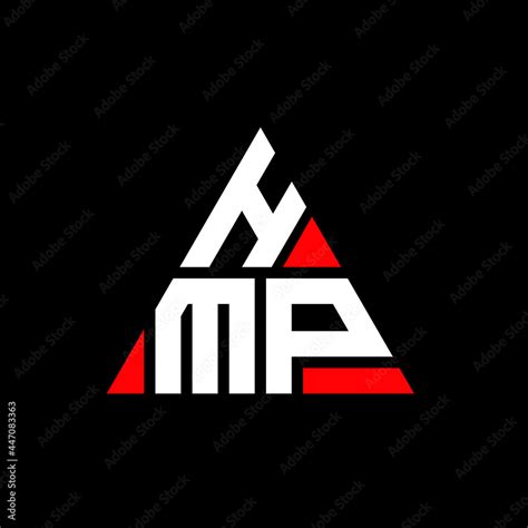 HMP triangle letter logo design with triangle shape. HMP triangle logo ...