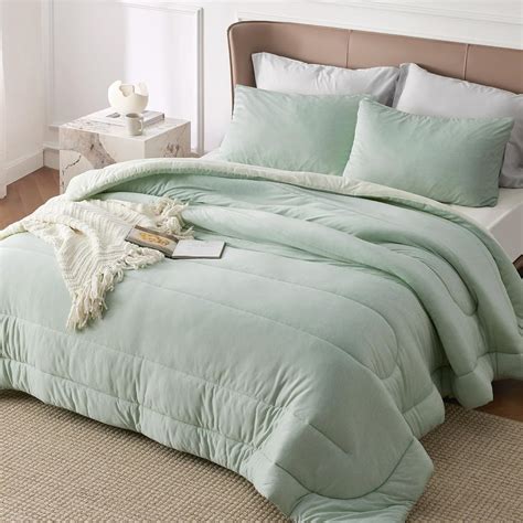 Bedsure Cal King Comforter Set Cooling And Warm Bed Set Sage Green