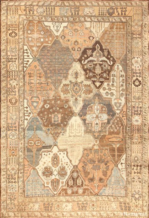 Persian Tribal Garden Design Bakhtiari Rug 47975 Nazmiyal Antique Rugs