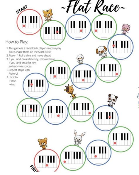 Learn Piano With Flat Race Game