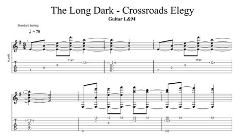 Crossroads Elegy from "The Long Dark" for guitar. Guitar sheet music ...