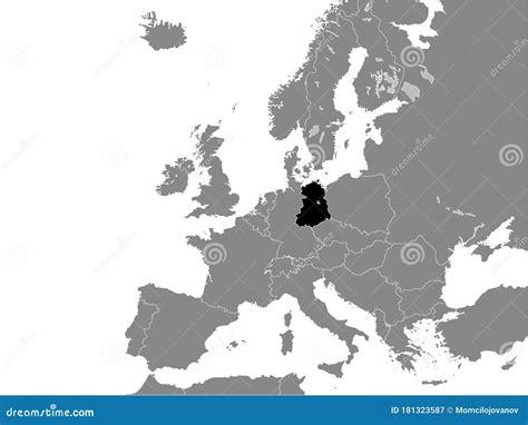 Mapa De La Rep Blica Democr Tica Gdr De Alemania Oriental Ilustraci N