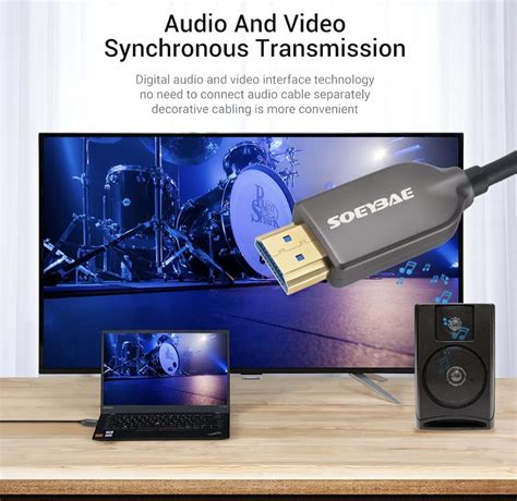 Yahoo オークション Soeybae 4k 光ファイバーhdmi ケーブル 10m 未使用