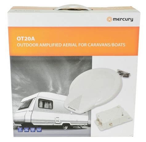 Mercury OT20A Outdoor Amplified HDTV Aerial For Caravans And Boats